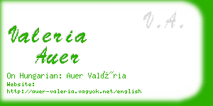 valeria auer business card